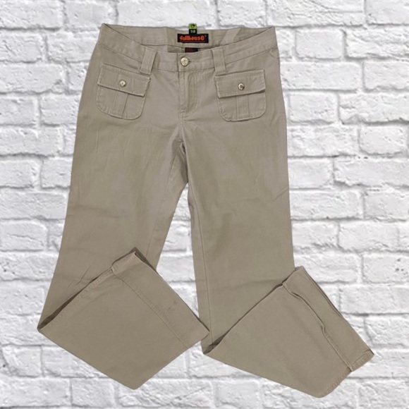 Dollhouse Pants & Jumpsuits Y2k Low Rise Wide Leg Khaki Pants